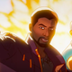 Star-Lord T'Challa and Dairy Queen worker Peter Quill blasting their way out of a gun fight.